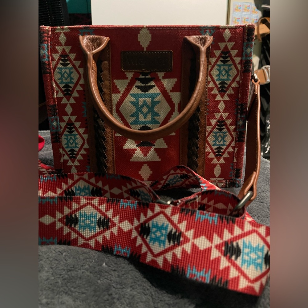 Wrangler Red Aztec purse